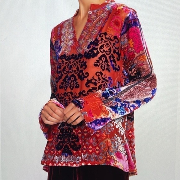 Johnny Was Syriah Burnout Enta Blouse NWT - Picture 9 of 11